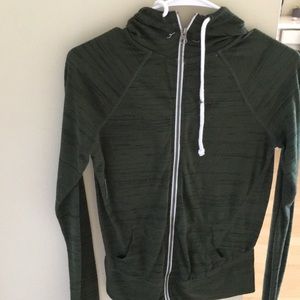 Green zip up hoodie